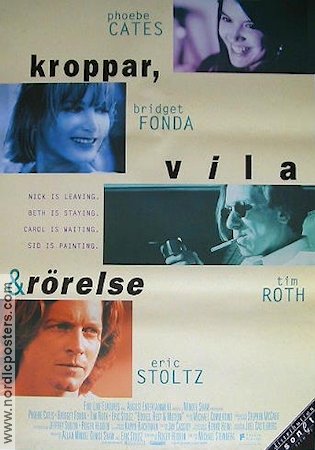 Bodies Rest and Motion 1993 movie poster Bridget Fonda Phoebe Cates Tim Roth Michael Steinberg