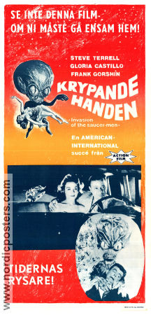 Invasion of the Saucer Men 1957 movie poster Steve Terrell Gloria Castillo Frank Gorshin Edward L Cahn