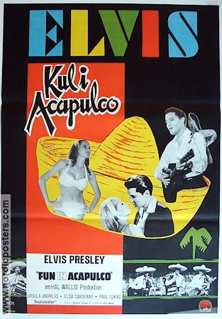 Fun in Acapulco 1963 movie poster Elvis Presley Ursula Andress Elsa Cardenas Richard Thorpe Musicals