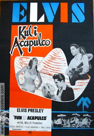 Fun in Acapulco 1963 movie poster Elvis Presley Ursula Andress Elsa Cardenas Richard Thorpe Musicals