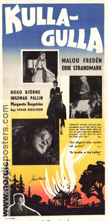 Kulla-Gulla 1956 poster Malou Fredén Erik Strandmark Håkan Bergström Text: Martha Sandwall-Bergström Barn