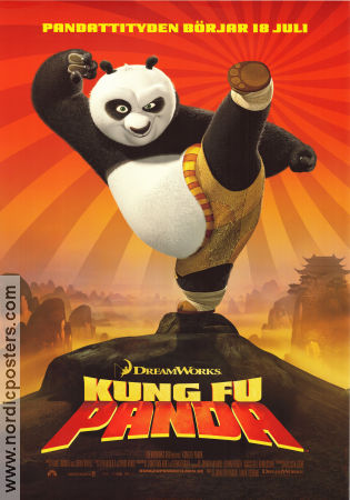 Kung Fu Panda 2008 poster Jack Black Mark Osborne Animerat Asien Kampsport