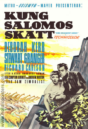 King Solomon´s Mines 1950 movie poster Deborah Kerr Stewart Granger Richard Carlson Compton Bennett Adventure and matine