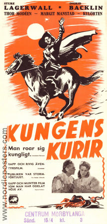 Kungens kurir 1942 movie poster Sture Lagerwall Ingrid Backlin Margit Manstad Thor Modéen Gunnar Olsson