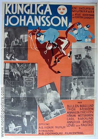 Kungliga Johansson 1934 movie poster Bullen Berglund Thor Modéen Annalisa Ericson