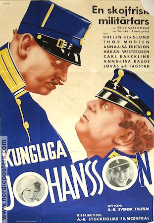 Kungliga Johansson 1934 movie poster Bullen Berglund Thor Modéen Annalisa Ericson Poster artwork: Ehrenholm