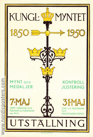 Kungliga myntet 1850-1950 1950 poster 