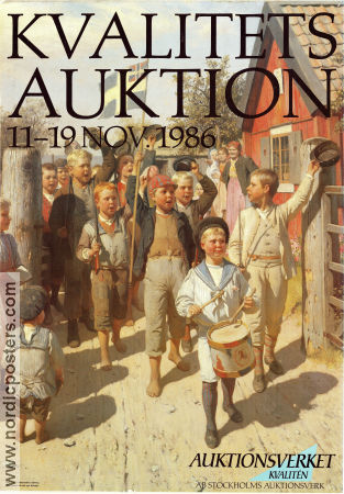 Kvalitetsauktion 1986 1986 poster Auktionsverket Artistic posters Poster artwork: August Malmström