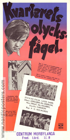Kvarterets olycksfågel 1947 movie poster Stickan Palm Lasse Sarri Nils Hallberg Per G Holmgren Kids