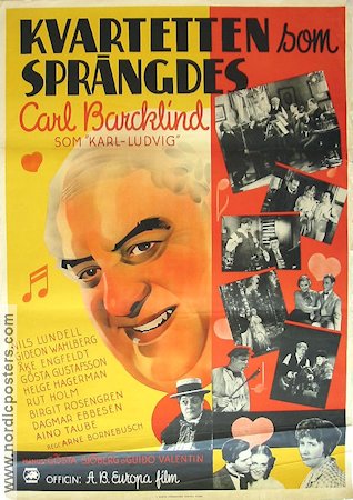 Kvartetten som sprängdes 1936 movie poster Carl Barcklind Rut Holm Eric Rohman art