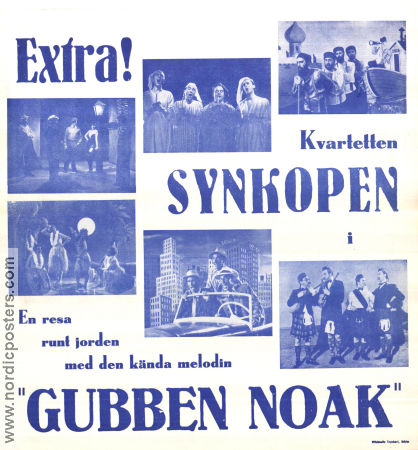 Kvartetten Synkopen 1950 movie poster Sigvard Wallbeck-Hallgren Sven Thermaenius Jazz