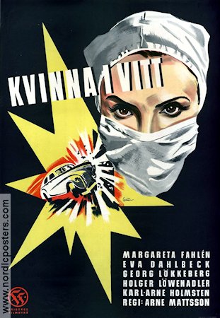 Kvinna i vitt 1949 movie poster Margareta Fahlén Arne Mattsson Medicine and hospital