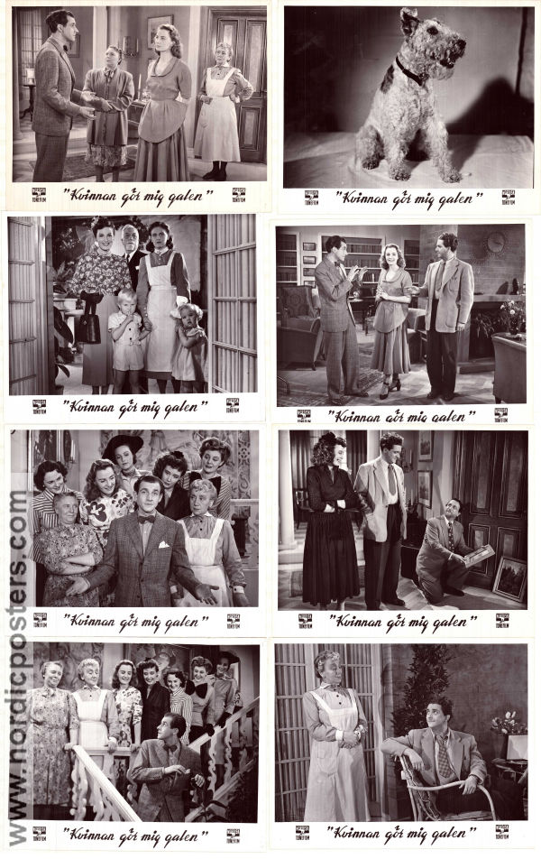 Kvinnan gör mig galen 1949 lobby card set Curt Masreliez Margaretha Fahlén Stig Järrel Börje Larsson