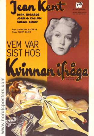 Kvinnan ifråga 1950 poster Jean Kent Dirk Bogarde Anthony Asquith