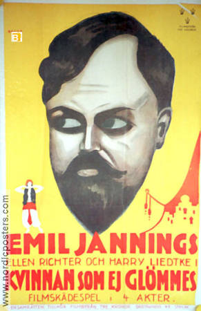 Kvinnan som ej glömmes 1922 movie poster Emil Jannings