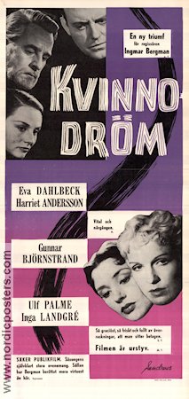 Kvinnodröm 1954 poster Eva Dahlbeck Ingmar Bergman
