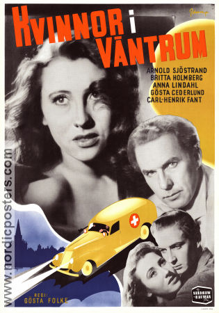 Kvinnor i väntrum 1946 movie poster Arnold Sjöstrand Britta Holmberg Anna Lindahl Gösta Folke Medicine and hospital