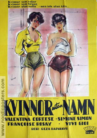 Donne senza nome 1950 movie poster Simone Simon Vivi Gioi Francoise Rosay Géza von Radvanyi Ladies