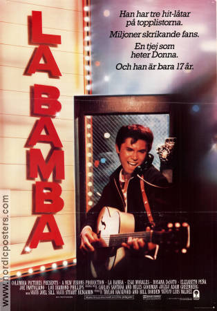 La Bamba 1987 movie poster Lou Diamond Phillips Esai Morales Luis Valdez Rock and pop Instruments