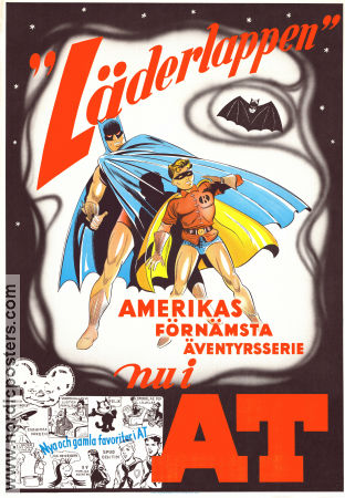 Läderlappen och Robin AT 1944 poster Batman Felix Lone Wolf Agent X9 Spud och Tim Find more: Aftontidningen Politics Newspapers Find more: Comics