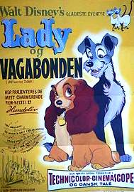 Lady and the Tramp 1955 movie poster Barbara Luddy Clyde Geronimi Animation Food and drink