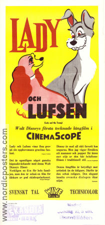 Lady och Lufsen 1955 poster Barbara Luddy Clyde Geronimi