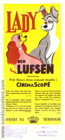 Lady and the Tramp 1955 movie poster Barbara Luddy Clyde Geronimi