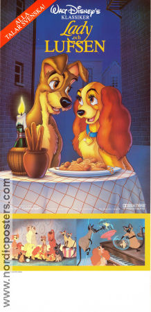 Lady and the Tramp 1955 movie poster Barbara Luddy Clyde Geronimi Animation Food and drink
