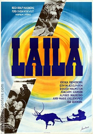 Laila 1958 movie poster Erika Remberg Rolf Husberg