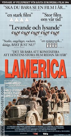 Lamerica 1994 movie poster Enrico Lo Verso Michele Placido Piro Milkani Gianni Amelio