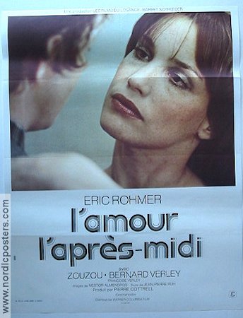 L´amour l´apres-midi 1972 movie poster Bernard Verley Zouzou Eric Rohmer