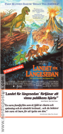 The Land Before Time 1988 movie poster Don Bluth Animation Dinosaurs and dragons