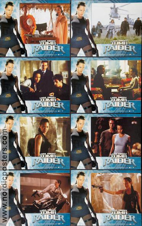 Lara Croft Tomb Raider 2001 lobby card set Angelina Jolie Daniel Craig