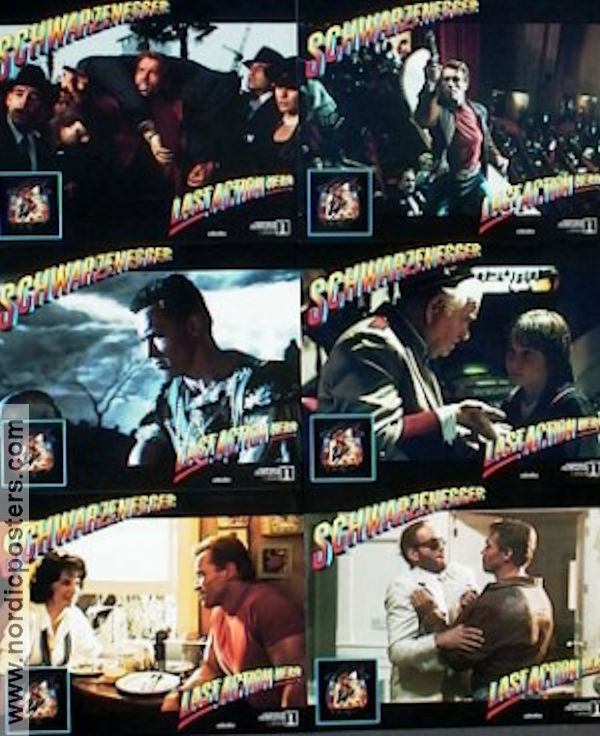 Last Action Hero 1993 lobby card set Arnold Schwarzenegger Sharon Stone