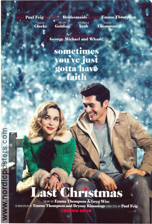 Last Christmas 2019 movie poster Madison Ingoldsby Emma Thompson Boris Isakovic Paul Feig Holiday Romance