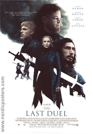 The Last Duel 2021 poster Matt Damon Adam Driver Jodie Comer Ben Affleck Ridley Scott