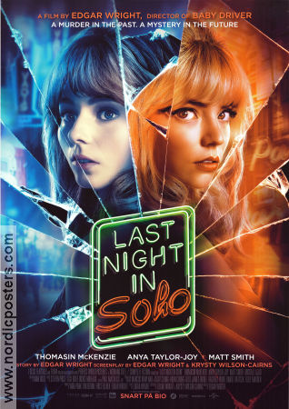 Last Night in Soho 2021 movie poster Thomasin McKenzie Anya Taylor-Joy Matt Smith Edgar Wright