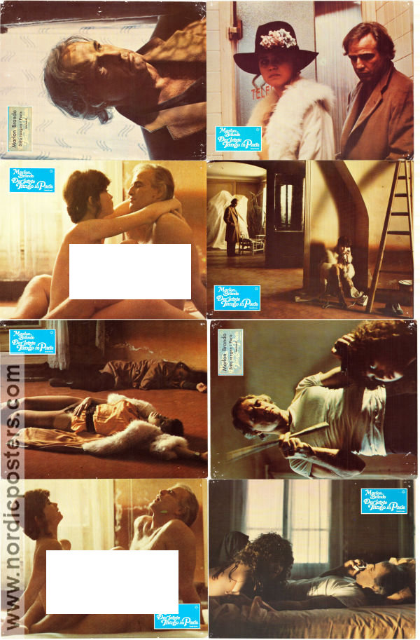 Last Tango in Paris 1972 lobbykort Marlon Brando Maria Schneider Maria Michi Bernardo Bertolucci Romantik