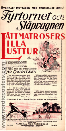 Lättmatrosers lilla lusttur 1929 poster Fy og Bi Carl Schenström Harald Madsen Lau Lauritzen Danmark