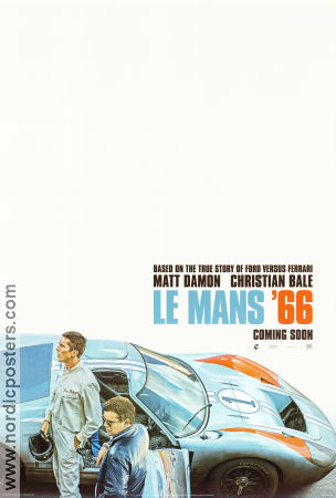 Ford v Ferrari 2019 movie poster Matt Damon Christian Bale Jon Bernthal James Mangold Cars and racing