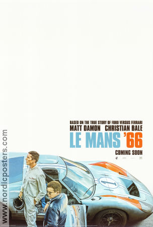 Le Mans 66 2019 poster Matt Damon Christian Bale Jon Bernthal James Mangold Bilar och racing