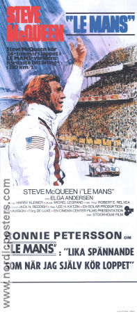 Le Mans 1971 movie poster Steve McQueen Siegfried Rauch Elga Andersen Louise Edlind Lee H Katzin Cars and racing Sports