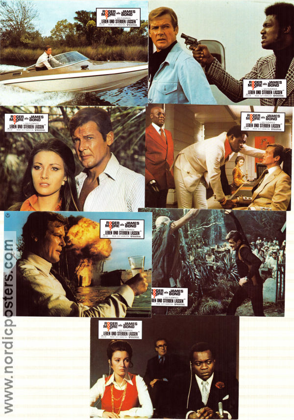 Leben und sterben lassen 1973 lobbykort Roger Moore Jane Seymour Yaphet Kotto Guy Hamilton