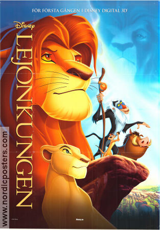 The Lion King 1994 movie poster Matthew Broderick Roger Allers Animation Cats 3-D