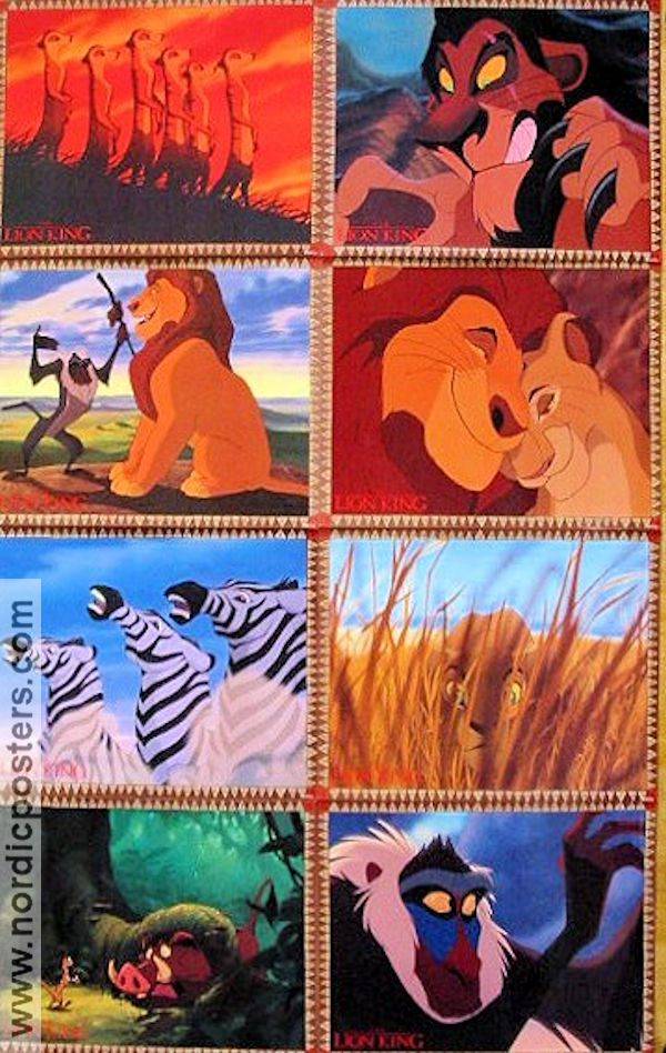 The Lion King 1994 lobby card set Animation