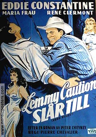 Vous pigez 1955 movie poster Eddie Constantine Maria Frau Franois Perrot Pierre Chevalier