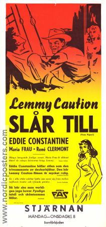Vous pigez 1955 movie poster Eddie Constantine Maria Frau Francois Perrot Pierre Chevalier