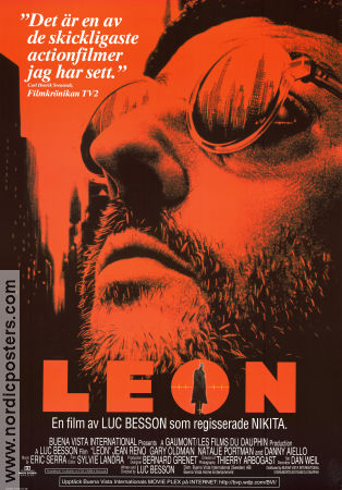 Léon: The Professional 1994 movie poster Jean Reno Natalie Portman Gary Oldman Luc Besson Glasses