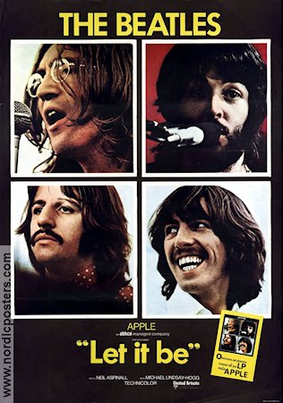 Let It Be 1970 movie poster Beatles Rock and pop