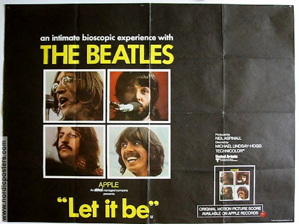 Let It Be 1970 movie poster Beatles Rock and pop